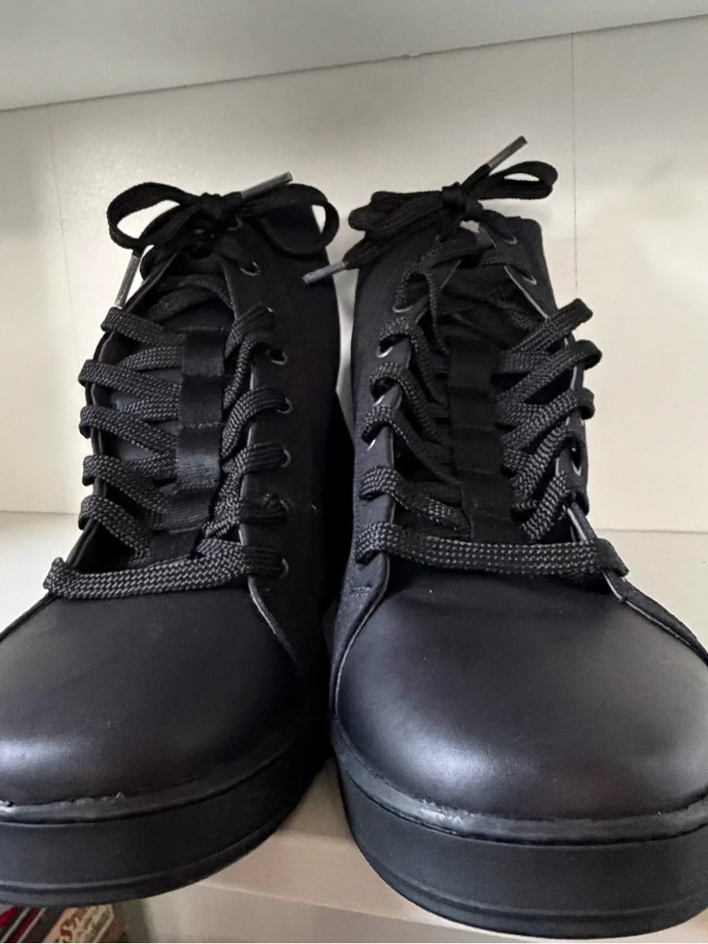 Men's Black High-Top Canvas Sneakers